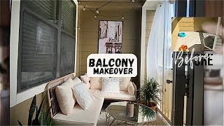 Renter friendly  Small Balcony Makeover on a budget [upl. by Prima208]