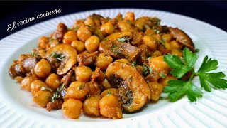 ¿No sabes que comer hoy Receta fácil y rápida con GARBANZOS de bote🤩 [upl. by Fornof]