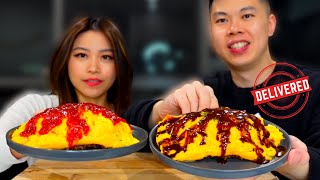 INCREDIBLE JAPANESE OMURICE Delivery in Sydney Australia  OMU SYDNEY オムライス [upl. by Lleval859]