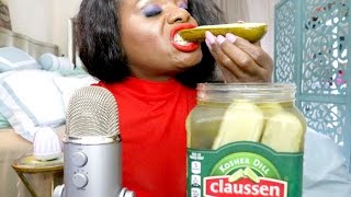 Pickle ASMR Eating SoundsBIG CrunchIntense  Spirit Payton [upl. by Orlan]