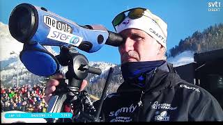 Jaktstart Hochfilzen 🇸🇪 Elvira Öberg 1 intervju skidskytte world cup 2324 [upl. by Hillell]