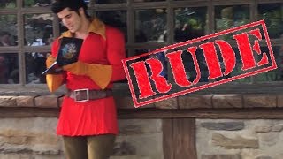 Gaston Being A Jerk Gaston Meet and Greet at Disney World Beauty And The Beast Weird Interaction [upl. by Rossie364]