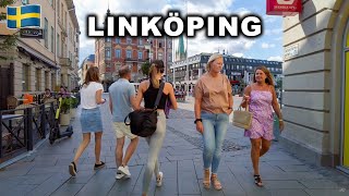 Walking in Linköping Sweden 2021  City Tour and Cathedral [upl. by Madea]