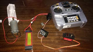 Testing Remote controller 6 channel Microzonewith servo 20kg Esc60A [upl. by Naitsihc586]