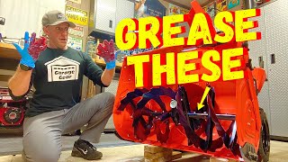 HOW TO GREASE AUGERS ON AN ARIENS SNOWBLOWER Save A Gear Case [upl. by Nevile356]