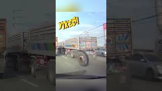 Top 5 Runaway Wheel Fails 😲⚡🚘 shorts automobile car [upl. by Idou]