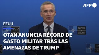 La OTAN anuncia récord de gasto militar en 2024 tras las amenazas de Trump  AFP [upl. by Natanoy]