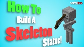 Minecraft  How To Build A Skeleton Statue [upl. by Talyah]