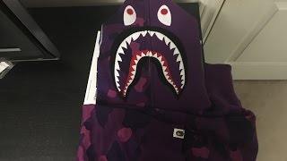 A Bathing Ape Purple Jacquard Shark Hoodie [upl. by Zoha]