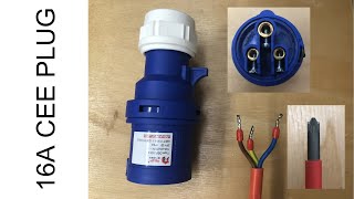 Wiring a 16 amp Plug Professionally  CEE 16A IP44 Plug [upl. by Blackmore]