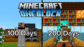 I Spent 200 Days on ONE BLOCK in Minecraft And Heres What Happened [upl. by Eiramait]