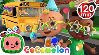 JJs Wheels on the Birthday Bus  CoComelon  Animals for Kids  Sing Along Nursery Rhymes for Kids [upl. by Oigroeg521]