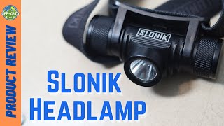 Slonik Headlamp Review  Hunting Camping Hiking Hardhat Headlamp  Product Review [upl. by Selrac531]