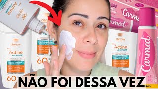 TESTEI o NOVO PROTETOR ACTINE AQUAFLUID  CARMED GLOSS BFF  Comprinhas de Farmácia [upl. by Vasileior]