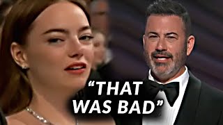 Emma Stone Gets Angry at Jimmy Kimmels Bad Joke at Oscars 2024 [upl. by Lawler]