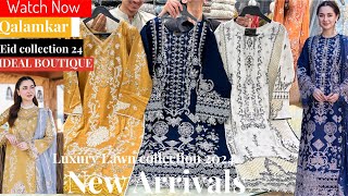 Qalmkar  قلمکار  Stitch Lawn IDEAL BOUTIQUE RAWALPINDI Luxury Chikenkari Designer Lawn Eid Dress [upl. by Odarbil]