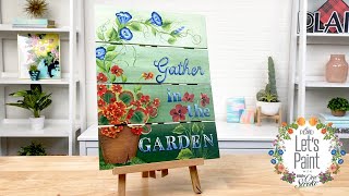 Learn to Paint a Palette Sign with Donna Dewberry  FolkArt One Stroke Q3 Round Up [upl. by Ahsienor641]