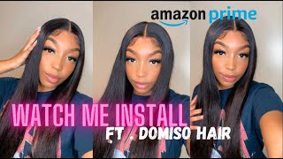 Watch me Install this 20 in 4x4 Closure Amazon Prime ft Domiso Hair [upl. by Groscr]