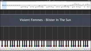 Violent Femmes  Blister In The Sun  Piano Tutorial With Sheet Music [upl. by Muhan]