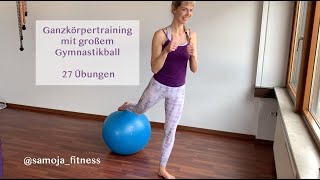 94 GanzkörperTraining mit Gymnastikball  Pezziball Workout  full body Workout with big ball [upl. by Alwin678]