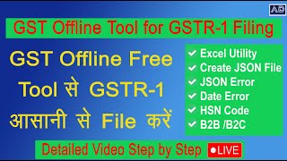 GST Offline Tool GSTR 1 Filling  GST Offline free Tool se GSTR1 asani se File Karen  Excel Utility [upl. by Nnybor]