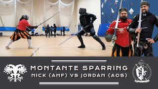 Zweihander  Montante Greatsword Sparring  Nick AHF vs Jordan AOS [upl. by Mercola647]