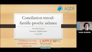 Webinaire  Conciliation Travail  Famille  Proche aidance [upl. by Yblehs147]