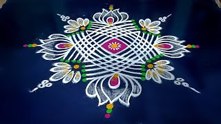 Traditional rangoli designs 🌺 Easy festival kolam designs classyrangoli by Aruna [upl. by Thurman]