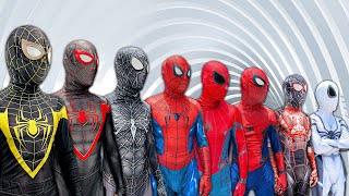 TEAM SPIDERMAN IN REAL LIFE  TEAM SPIDERMAN fighting BADHERO TEAM  Funny  ACTION STORY [upl. by Ettenav]