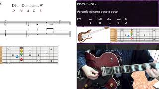 D9 Re9  Asi aprendo los voicings Guitarra [upl. by Rochemont]