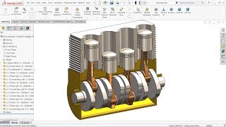 Solidworks tutorial Design and Assembly of Engine [upl. by Chally755]