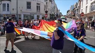 Isle Of Wight Pride Parade  Union Street Ryde  July 2022 In The Heatwave  kittikoko heatwave [upl. by Ennirok]