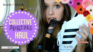 HUGE Collective Spring Haul  Brandy Melville F21 Tarte and More [upl. by Pinckney]