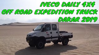 Iveco Daily 4x4 off road expedition truck Dakar 2019 Pisco Peru [upl. by Milt684]