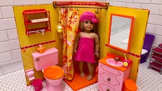 American Girl Doll Julies Bathroom Unboxing  NEW [upl. by Nilecoj]