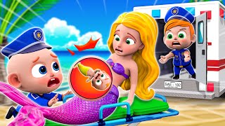 A Baby Was Born On The Beach  Pregnant Mom Care🤰  Baby Police and More Nursery Rhymes amp Kids Songs [upl. by Eneryc]