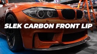 BMW 1M  SleK Carbon Front Lip Install [upl. by Aneert]