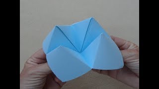 Origami Fortune Teller  Comecocos Sacapiojos  Juego Tradicional [upl. by Alleon307]