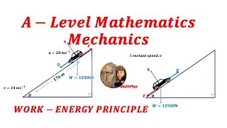 ALEVEL MATHS MECHANICS SOLVING LINEAR MOTION USING WORK ENERGY PRINCIPLE QUESTION AND ANSWER [upl. by Whale]