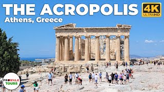 Acropolis amp Parthenon  Athens Walking Tour 4K  with Captions [upl. by Enilesoj]