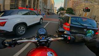 Scrambling around town  Triumph Scrambler 900  RAW Exhaust Sound  POV Ride  4K [upl. by Kaylil]