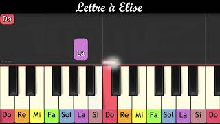 Beethoven  Lettre à Elise piano très facile pour enfant ou débutant [upl. by Eidna]