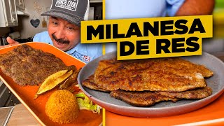 Milanesa de Res Restaurant Style Recipe Mexican Chicken Fried Steak [upl. by Dugan112]