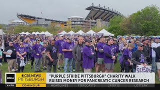 Purple Stride Pittsburgh charity walk raises money for pancreatic cancer research [upl. by Vardon]