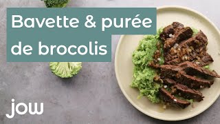 Recette de bavette à léchalote amp purée de brocolis [upl. by Aihcila404]