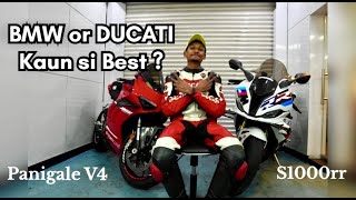 Ducati panigale v4 VS Bmw s1000rr Msport comparison [upl. by Dlanod]