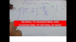 decimal to hexadecimal [upl. by Ahsienot]