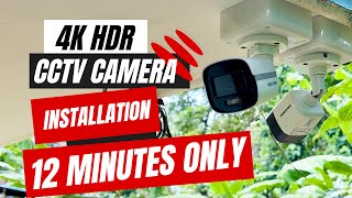 CCTV CAMERA INSTALLATION  Hikvision  CPPlus  4K FULL HD ASMR [upl. by Sethrida968]