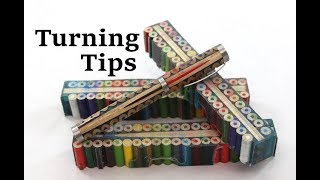 Tips for turning Colored Pencil Resin Cast Pen blanks How I do it [upl. by Lemak]