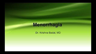 Menorrhagia [upl. by Ademla]